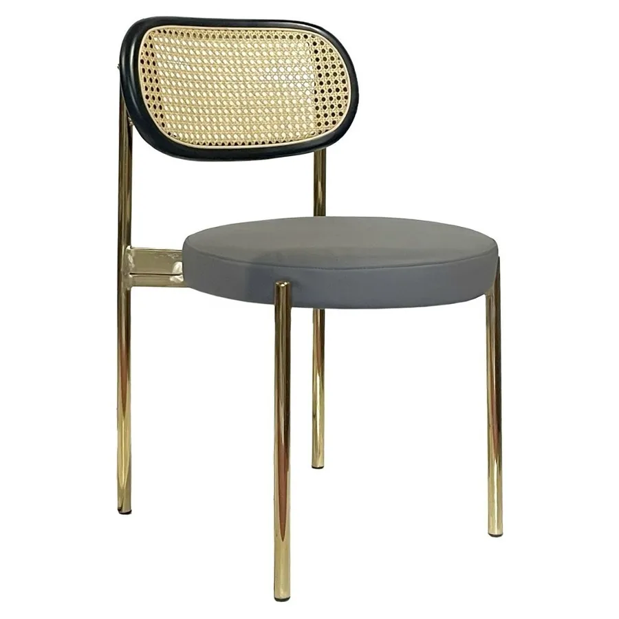 Стул Modern Silver, Black Rotango + Basic серый (ЭКО-КОЖА) - Фото основное 1