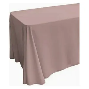 Скатерть велюр, бесшовная, пыльно-розовая, 240*330см