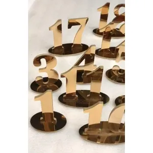 Номерки на столы, золото