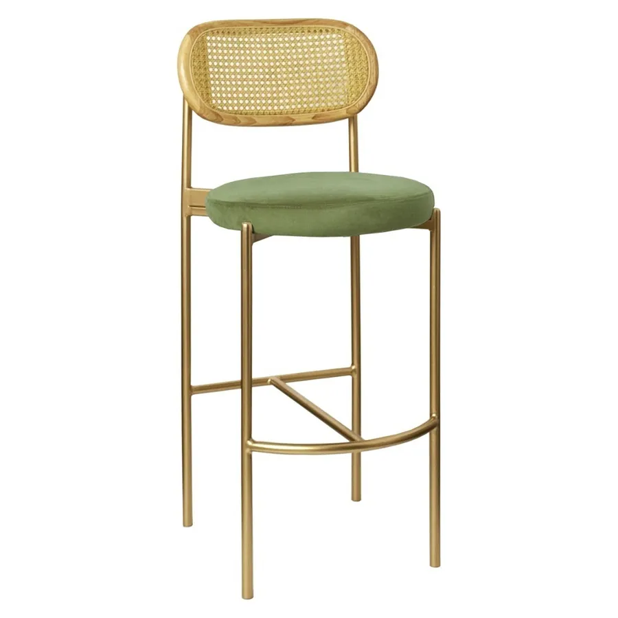 Стул барный Modern Comfy, Natural Rotango+Matcha  (любой цвет каркаса) - Фото основное 1