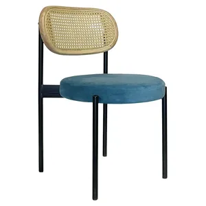 Стул Modern Black, Natural Rotango + Teal