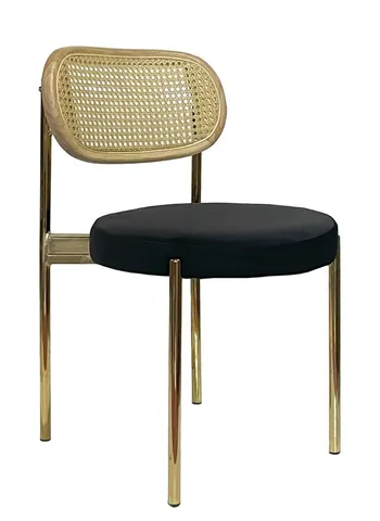Стул Modern Gold, Natural Rotango + Total Black - Фото основное 1