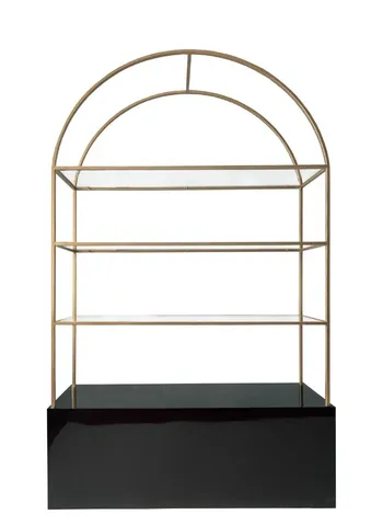 Стеллаж с черной тумбой Archie Black Gold - Фото основное 1