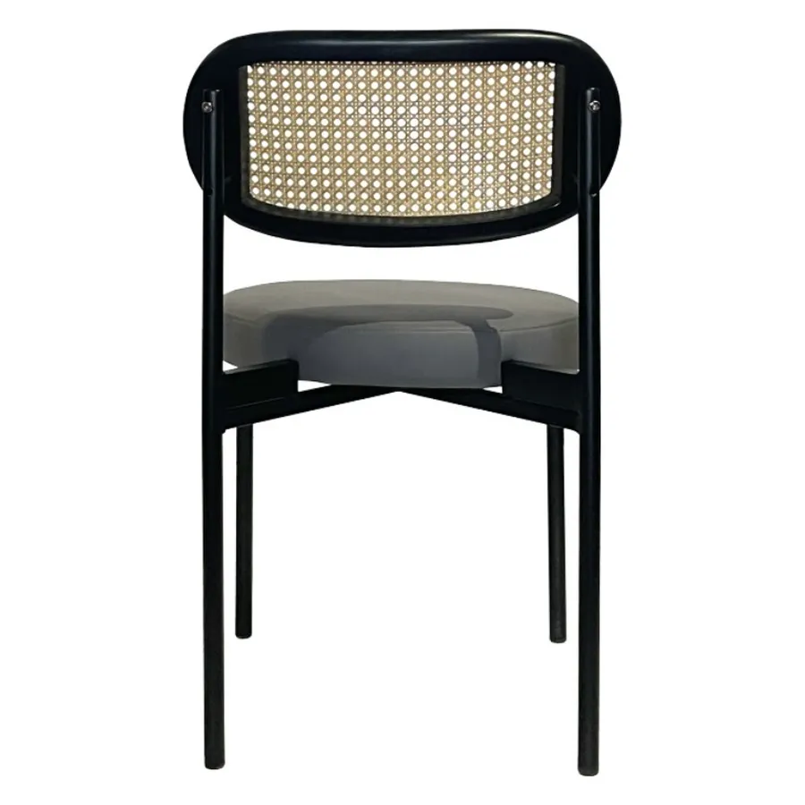 Стул Modern Black, Black Rotango + Basic серый (ЭКО-КОЖА) - Фото миниатюра 5