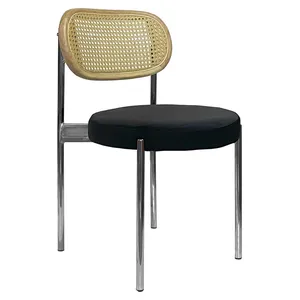 Стул Modern Silver, Natural Rotango + Total Black