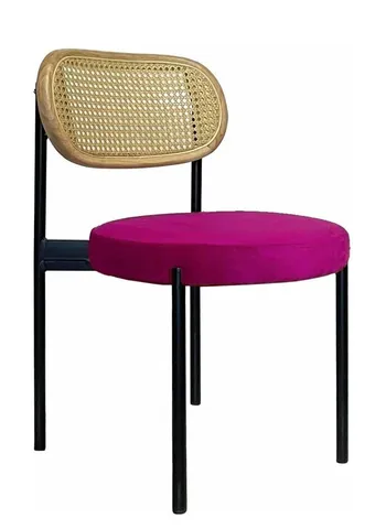 Стул Modern Black, Natural Rotango + Inviting fuchsia - Фото основное 1