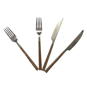 Столовые приборы Sherwood c деревянной ручкой, 4 предмета