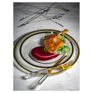 Сет порционных тарелок Paris Gold S и M - Фото 2