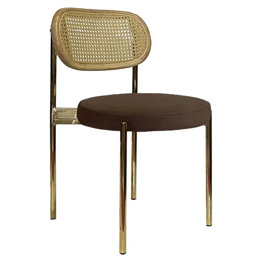 Стул Modern Gold, Natural Rotango + Choco mocca - Фото основное 1