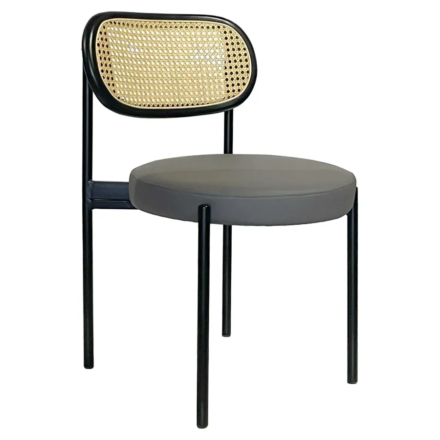 Стул Modern Black, Black Rotango + Basic серый (ЭКО-КОЖА) - Фото основное 1