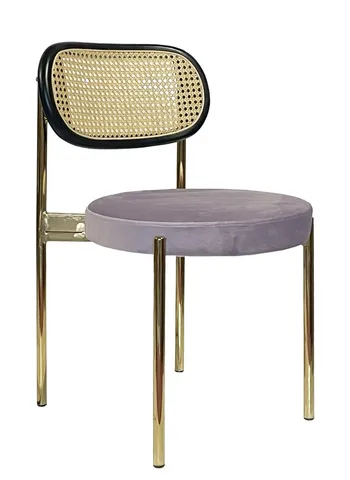 Стул Modern Gold, Black Rotango + Pale Orchid - Фото основное 1
