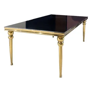 Прямоугольный стол Rectangle-Gold 240, темное зеркало - Фото 2