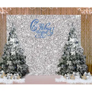 Фотозона новогодняя "Классическая серебро"