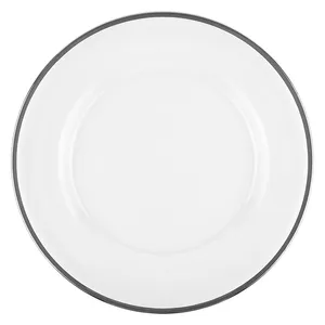 Подстановочная тарелка "Silver" с серебряным кантом