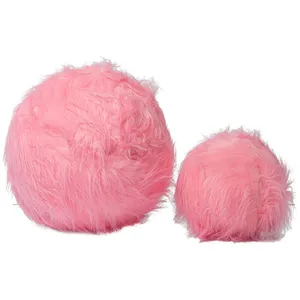 Шар из меха розовый 70 см