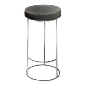 Барный стул серебро-графитовый