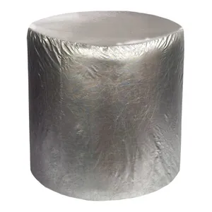 Чехол на пуф mini серебряный