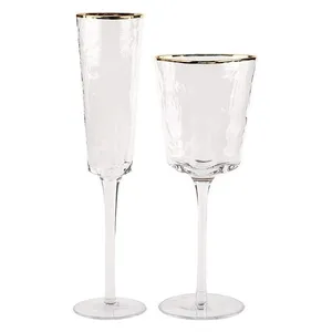 Набор бокалов "Bloom" нежно-розовые с золотым кантом123