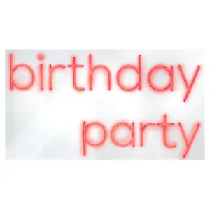 Неоновая вывеска "Birthday party" - Фото 1