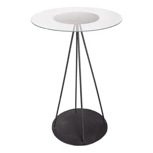 Столик черный со стеклом