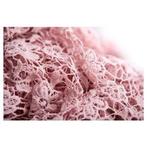 Кружевная ткань пыльно-розовая