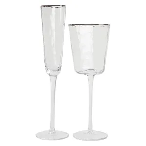 Набор бокалов "Bloom" прозрачные с серебряным кантом123