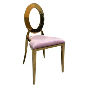 Стул Вашингтон Золотой, пепельно-розовая подушка