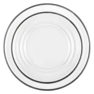Набор тарелок "Silver" с серебряным кантом