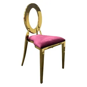 Стул Вашингтон золотой, буругдский красный подушка бархат