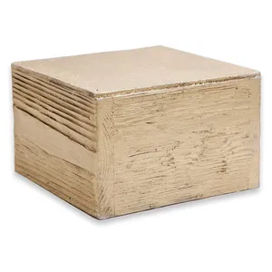 Кашпо деревянное золото