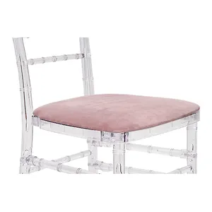 Подушка на стул бархат пастельно розовая