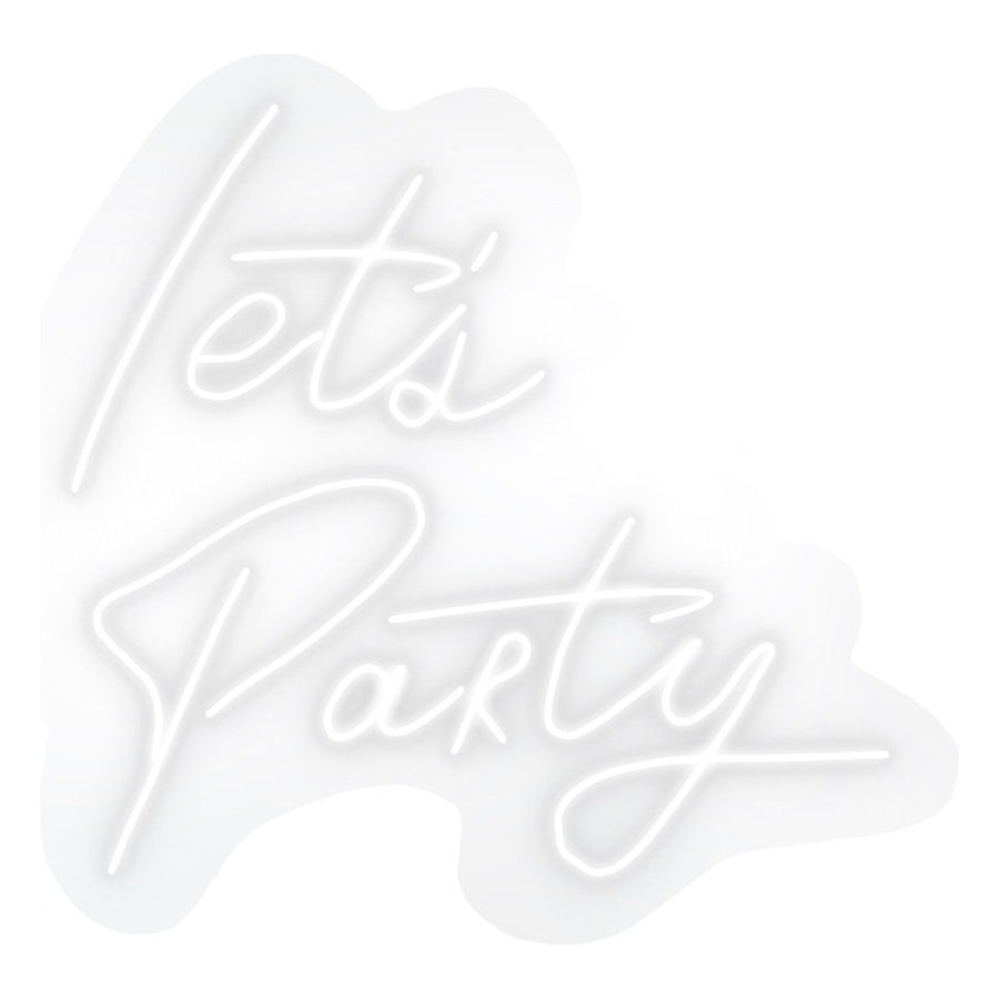 Неоновая вывеска Lets Party - Фото миниатюра 1