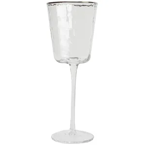 Бокал для вина "Bloom" с серебряным кантом