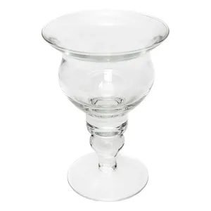 Стеклянная ваза широкое горлышко