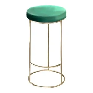 Барный стул золото-изумрудный