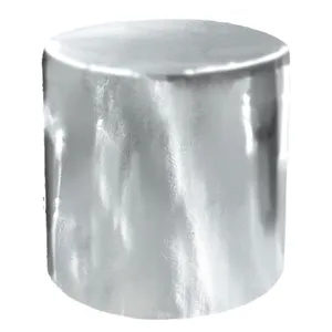 Чехол на пуф серебряный