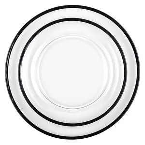 Набор тарелок "Black molly" с черным кантом