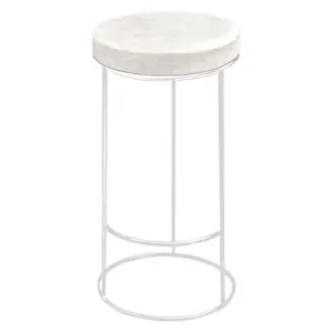 Барный стул бело-кремовый