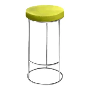 Барный стул серебро-оливковый