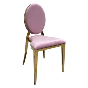Стул Вашингтон золотой, пепельно-розовые подушки бархат