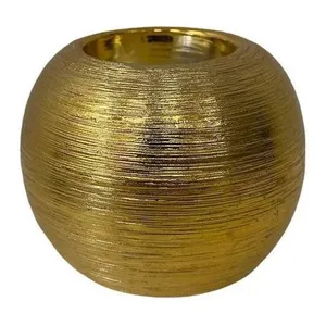 Подсвечник круглый золото