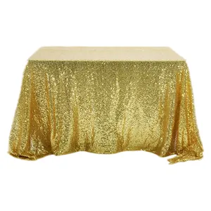 Скатерть пайетки прямоугольная золото