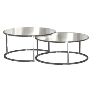 Журнальный столик "Дуэт" серебро