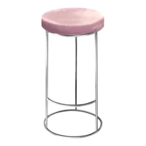 Барный стул серебро-лавандовый