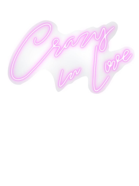Неоновая вывеска "Crazy in love" - Фото основное 1