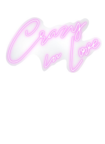 Неоновая вывеска "Crazy in love" - Фото основное 1